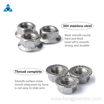 DIN6923 Stainless Serrated Flange Lock Nut